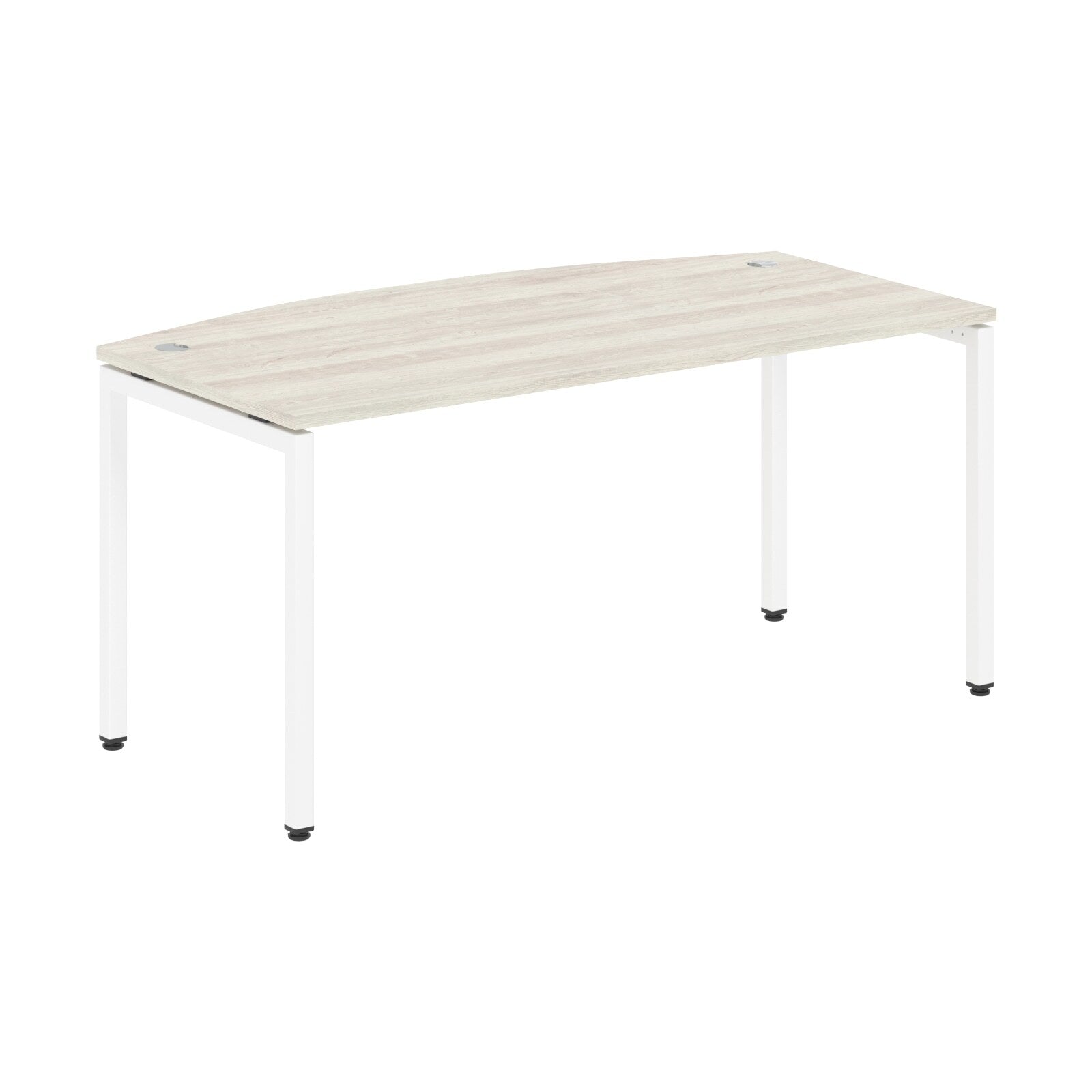 CURVE SHAPE DESK MADE IN 25MM MFC TOP, E1 LAMINATE CHIPBOARD WITH WOODEN MODESTY PANEL 40X40MM METAL U SHAPE FRAMES by Treejar | Souqify