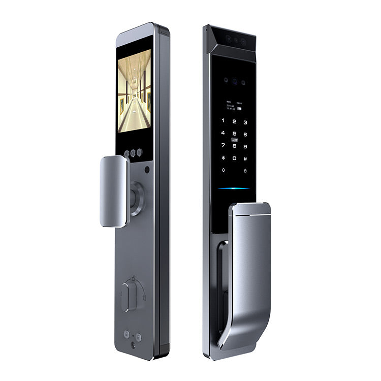 D6 Full-automatic 3D face recognition + 5.0-inch active intercom peephole dual camera fingerprint smart door lock by Ji Ling | Souqify