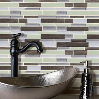 Dark Brown Vinyl Tile T80704 by Vivid Tiles | Souqify