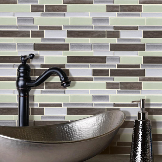 Dark Brown Vinyl Tile T80704 by Vivid Tiles | Souqify