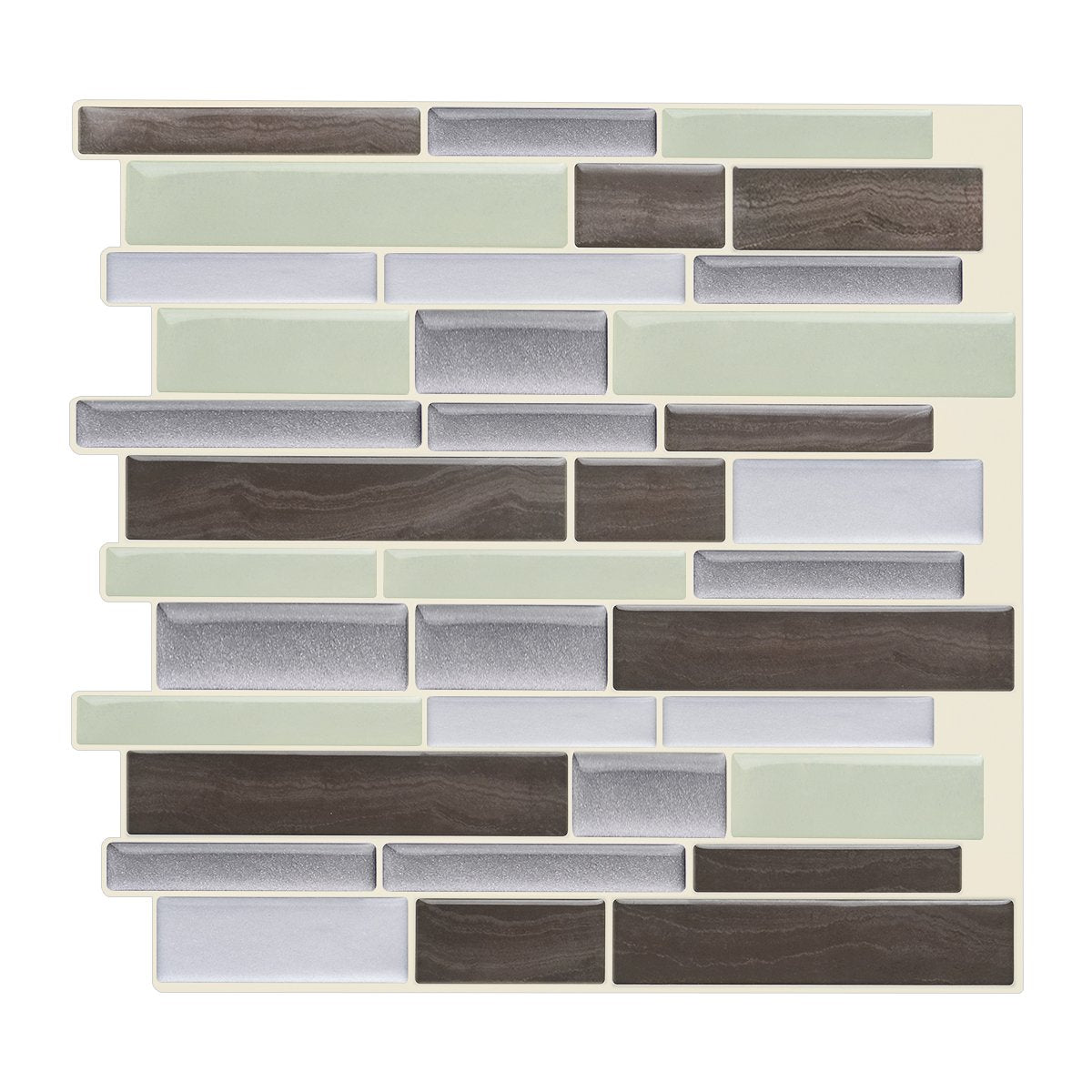 Dark Brown Vinyl Tile T80704 by Vivid Tiles | Souqify