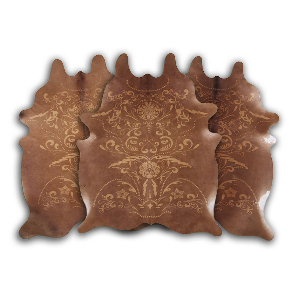DEKOLAND - Baroque Beige on Brown Cowhide Home Interior Decor by Dinkids Furniture Trading L.L.C. | Souqify