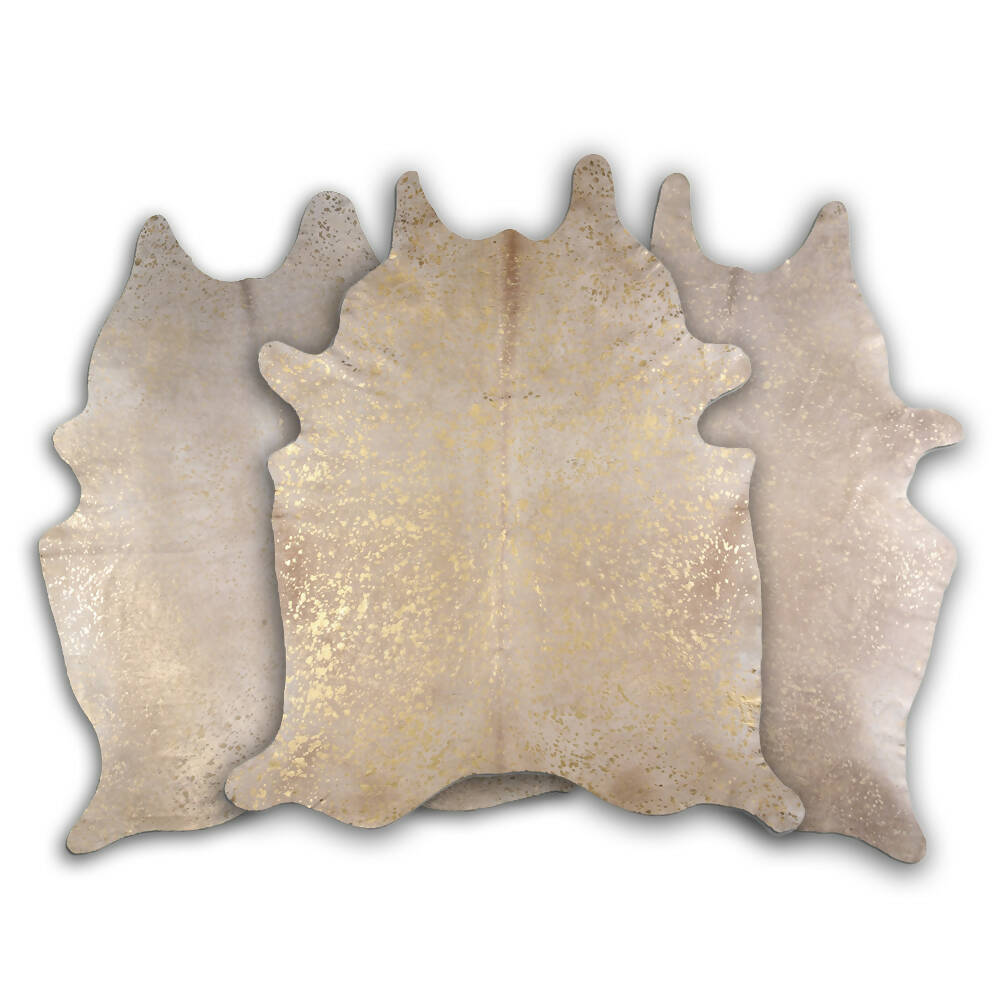 DEKOLAND - Gold Metallic on White or Beige Cowhide Gold Metallic on White or Beige Cowhides Home Interior Decor by Dinkids Furniture Trading L.L.C. | Souqify