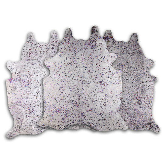 DEKOLAND - Rainbow/Colorful Metallic on White Cowhide Home Interior Decor by Dinkids Furniture Trading L.L.C. | Souqify