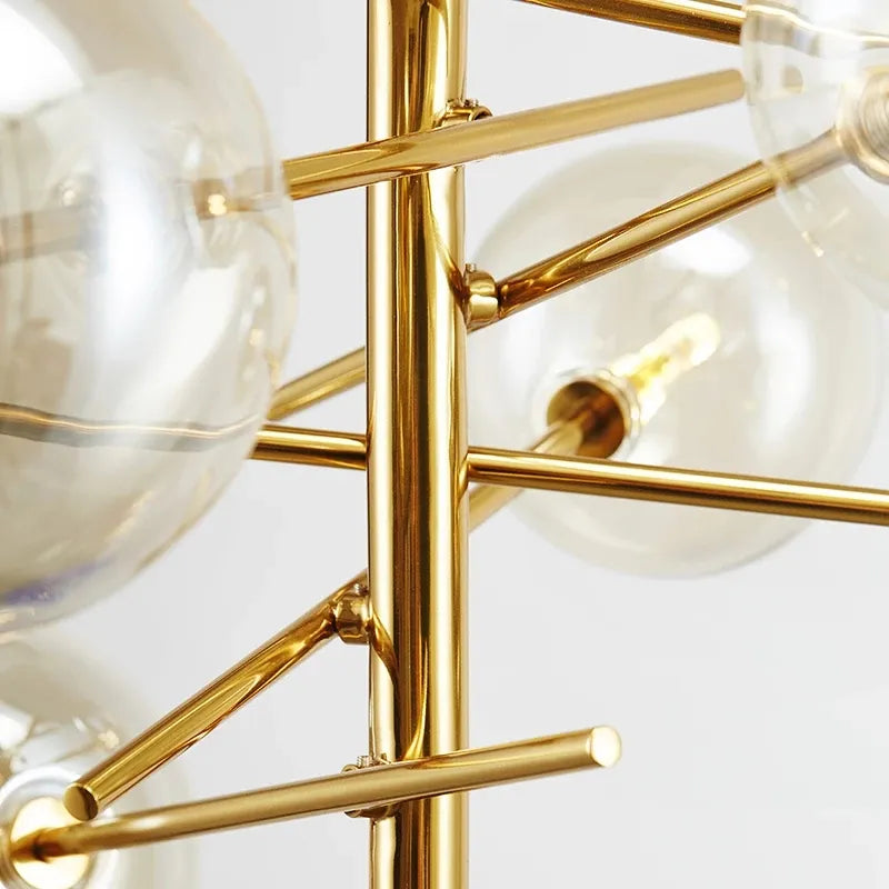 designer chandelier Gold Glass Bubble lamp Dining room Kitchen restaurant sphere chandelier hanging light by Zhongsan | Souqify