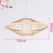 Dia 50cm Hand knitting Bamboo Pendant Lamp light Fixture Japan style Tatami Hanging Lamp for Dining Room Restaurant tea room by Zhongsan | Souqify