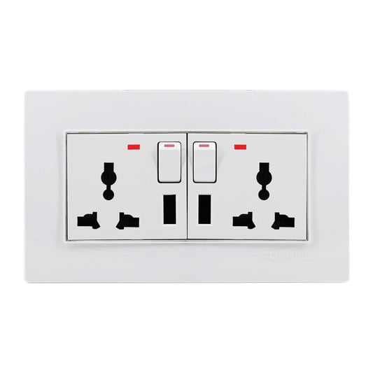 Double Universal Electric Socket With USB by Konnice | Souqify