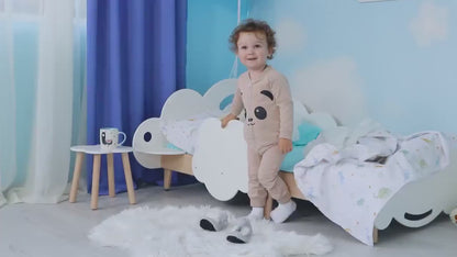 Dreamy Clouds: Toddler Wooden Floor Bed with Cloud Theme by Home Decor | Souqify