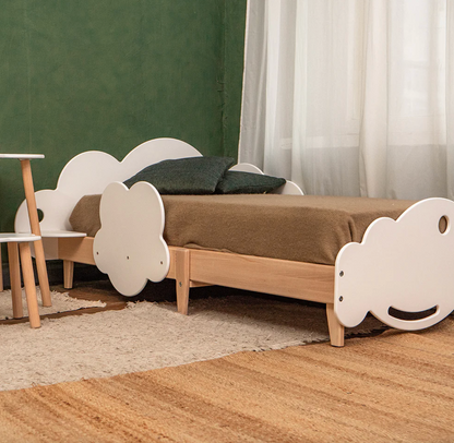 Dreamy Clouds: Toddler Wooden Floor Bed with Cloud Theme by Home Decor | Souqify