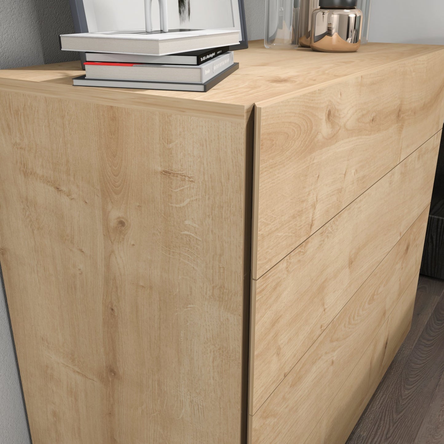 Dresser Lines - Oak-LNS35DR03 Oak 105 X 51 X 21 by DECOROTIKA | Souqify