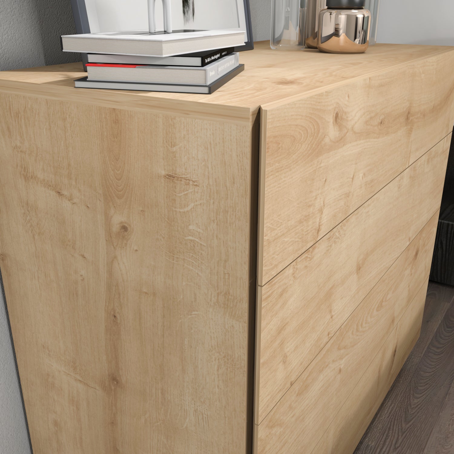 Dresser Lines - Oak-LNS35DR03 Oak 105 X 51 X 21 by DECOROTIKA | Souqify