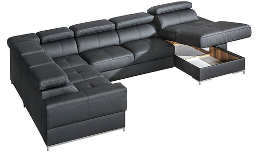 BELGRAD U-Shape Modern Corner Sofa Bed | 3860mm X 2130mm | Many upholstery materials!