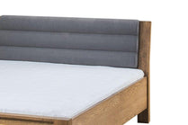 Unique Bed 160 - VELVET | solid oak wood front