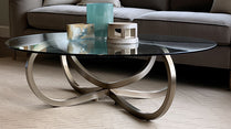Ellipse Infinity Glass Coffee Table by MANSIO | Souqify