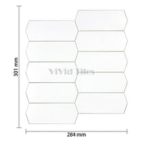 Elongated White PVC Composite Tile WJS-524 by Vivid Tiles | Souqify