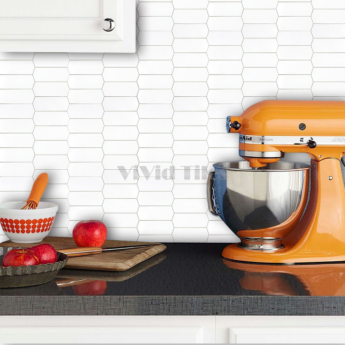 Elongated White PVC Composite Tile WJS-524 by Vivid Tiles | Souqify