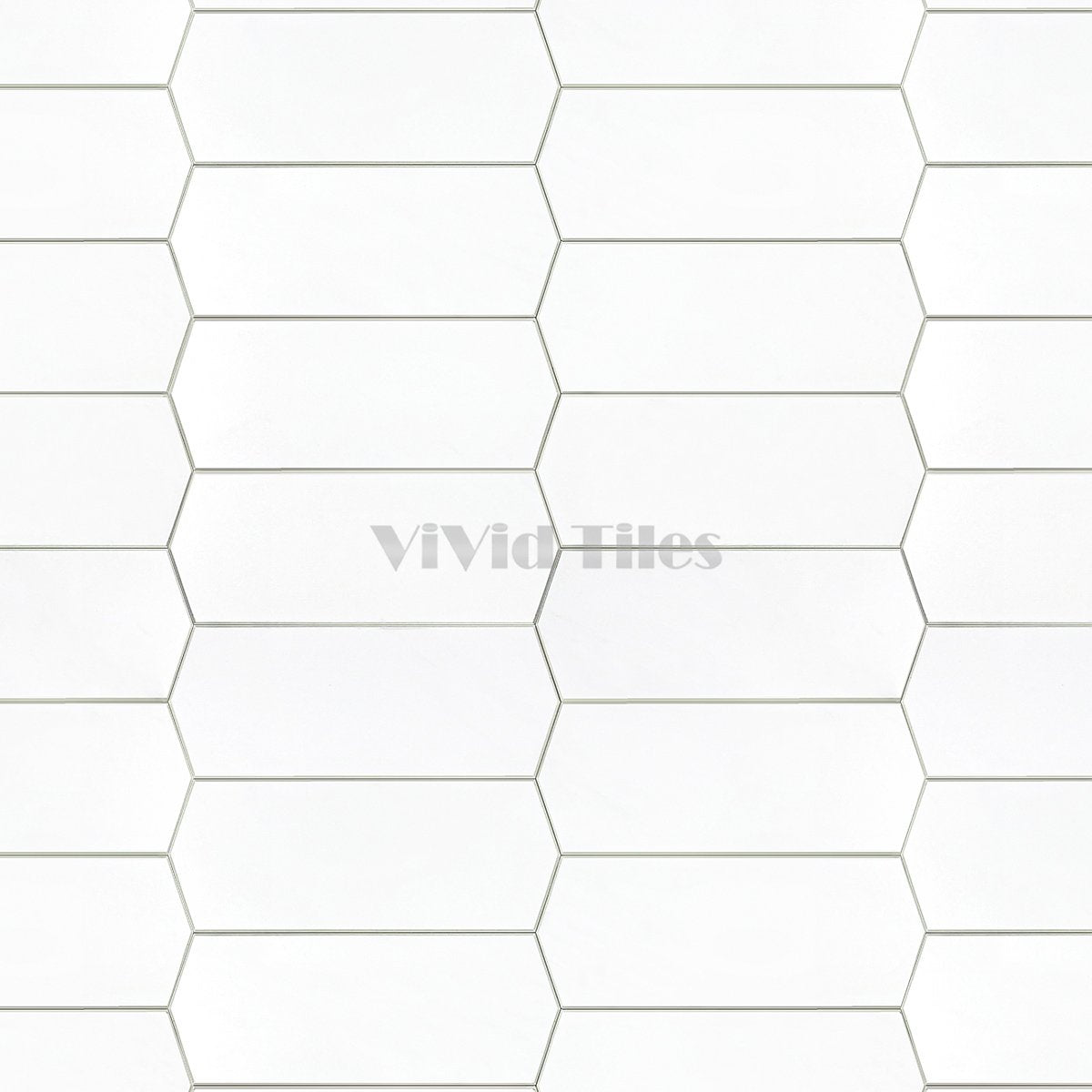 Elongated White PVC Composite Tile WJS-524 by Vivid Tiles | Souqify