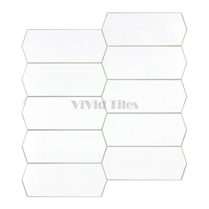 Elongated White PVC Composite Tile WJS-524 by Vivid Tiles | Souqify