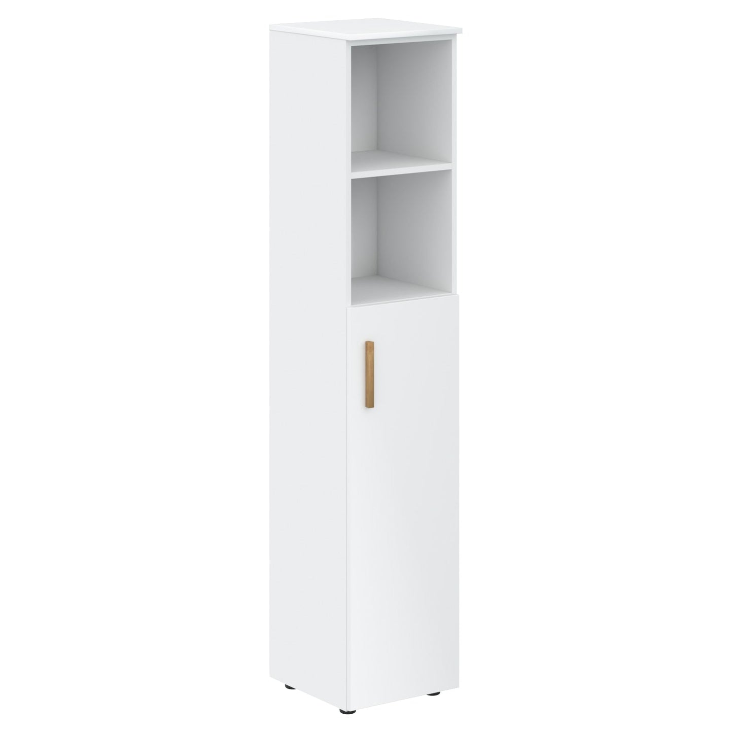 EXECUTIVE FULL HEIGHT CABINET, MADE IN E1 LAMINATE CHIPBOARD, WITH OPEN SHELVES AND WOODEN SWING DOOR by Treejar | Souqify