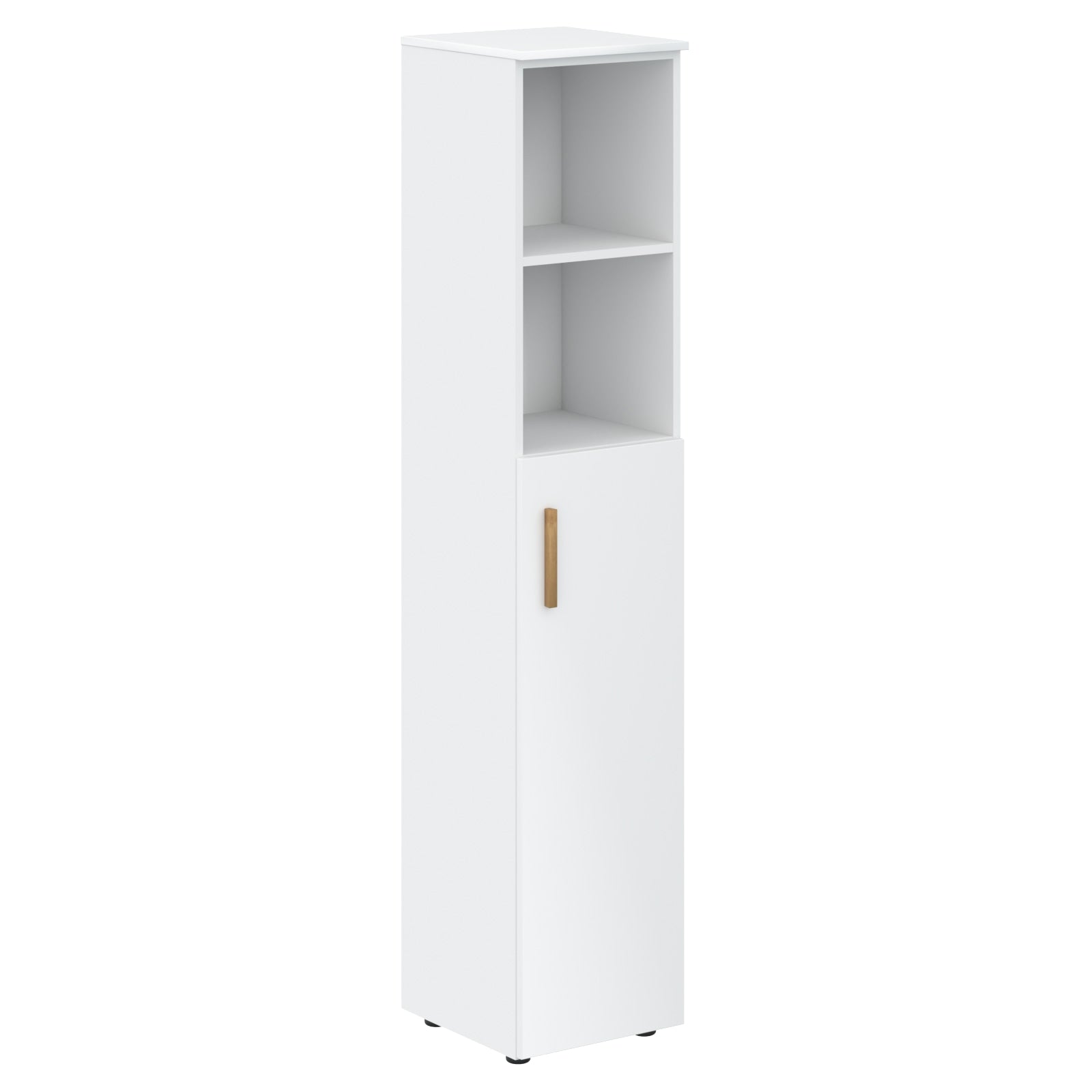 EXECUTIVE FULL HEIGHT CABINET, MADE IN E1 LAMINATE CHIPBOARD, WITH OPEN SHELVES AND WOODEN SWING DOOR by Treejar | Souqify