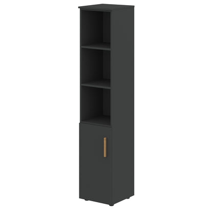 EXECUTIVE FULL HEIGHT CABINET, MADE IN E1 LAMINATE CHIPBOARD, WITH OPEN SHELVES AND WOODEN SWING DOOR by Treejar | Souqify