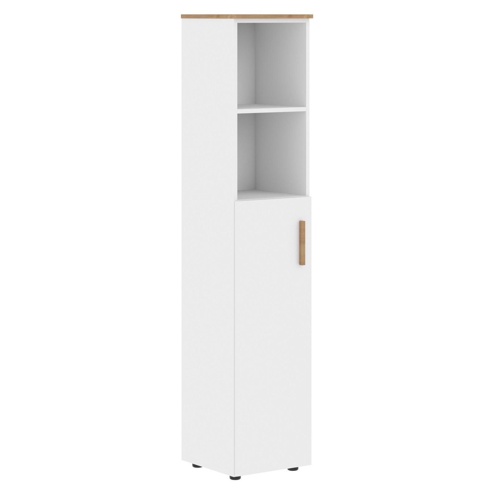 EXECUTIVE FULL HEIGHT CABINET, MADE IN E1 LAMINATE CHIPBOARD, WITH OPEN SHELVES AND WOODEN SWING DOOR by Treejar | Souqify