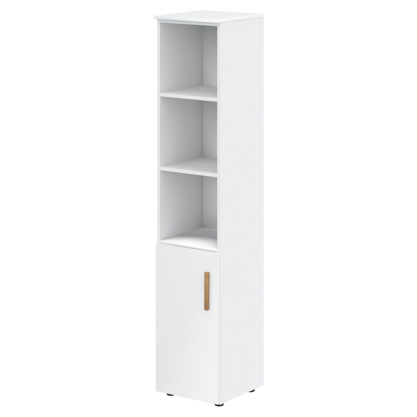 EXECUTIVE FULL HEIGHT CABINET, MADE IN E1 LAMINATE CHIPBOARD, WITH OPEN SHELVES AND WOODEN SWING DOOR by Treejar | Souqify