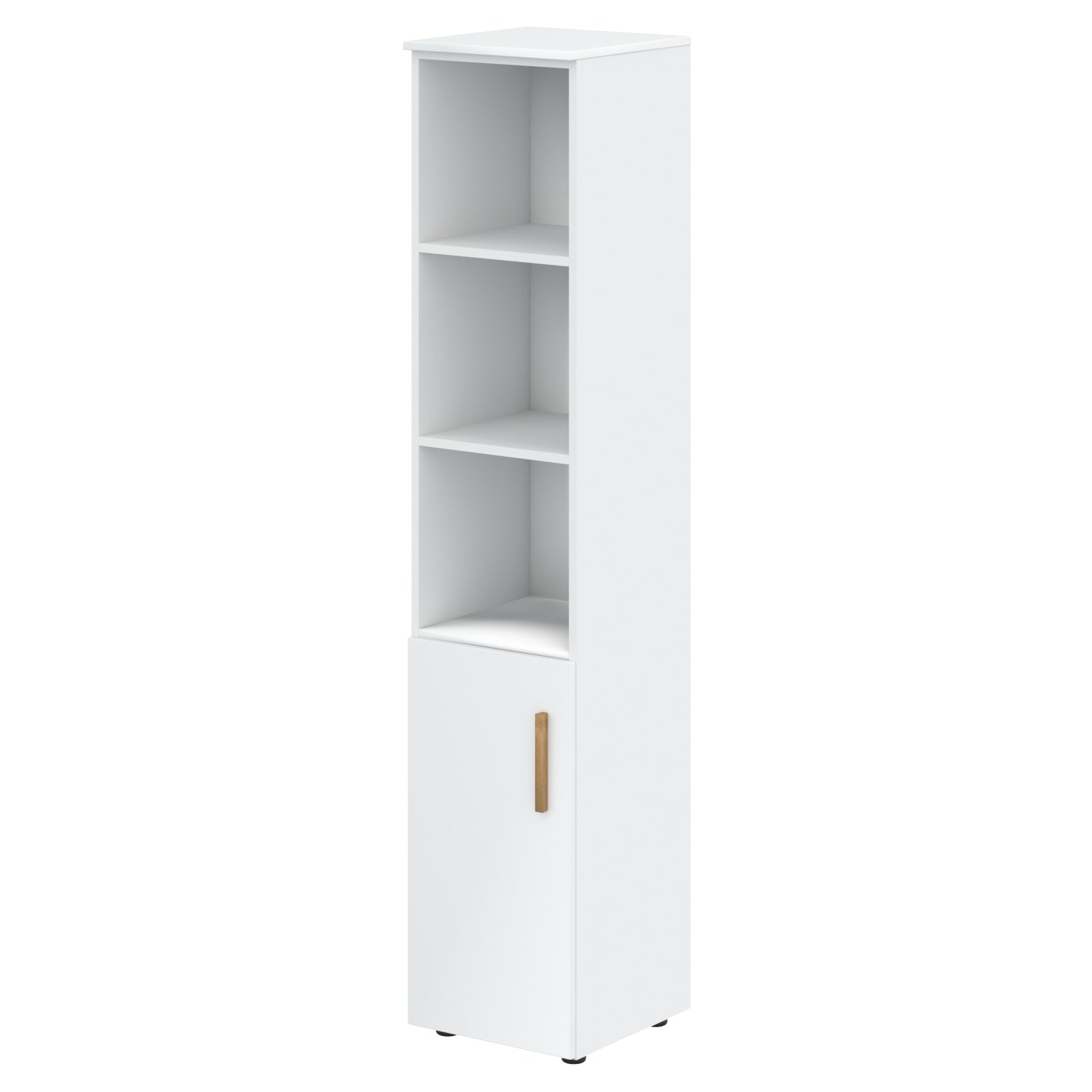 EXECUTIVE FULL HEIGHT CABINET, MADE IN E1 LAMINATE CHIPBOARD, WITH OPEN SHELVES AND WOODEN SWING DOOR by Treejar | Souqify