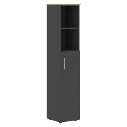 EXECUTIVE FULL HEIGHT CABINET, MADE IN E1 LAMINATE CHIPBOARD, WITH OPEN SHELVES AND WOODEN SWING DOOR by Treejar | Souqify