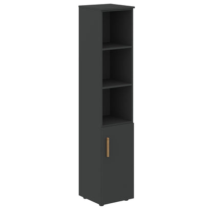 EXECUTIVE FULL HEIGHT CABINET, MADE IN E1 LAMINATE CHIPBOARD, WITH OPEN SHELVES AND WOODEN SWING DOOR by Treejar | Souqify
