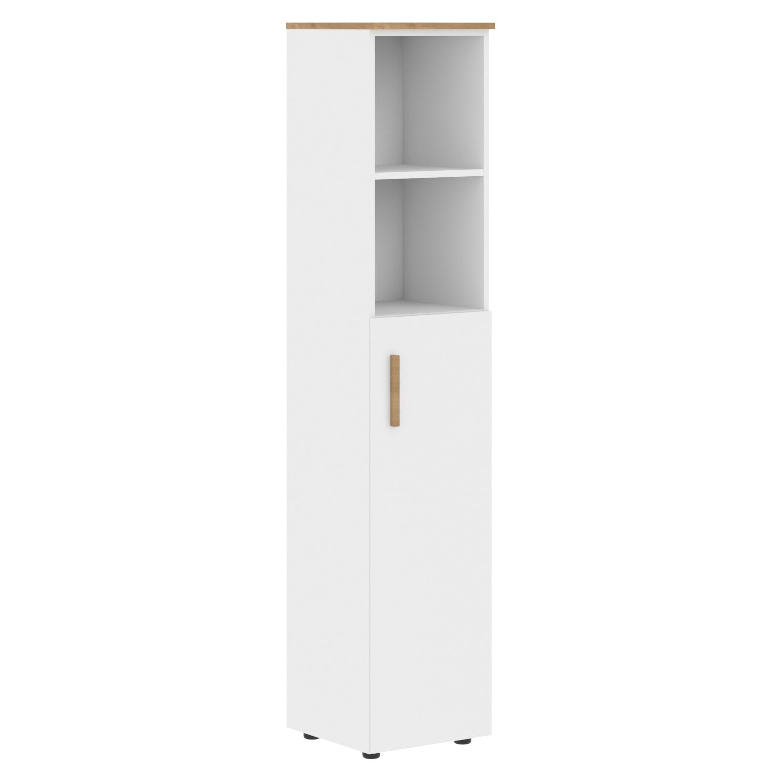 EXECUTIVE FULL HEIGHT CABINET, MADE IN E1 LAMINATE CHIPBOARD, WITH OPEN SHELVES AND WOODEN SWING DOOR by Treejar | Souqify