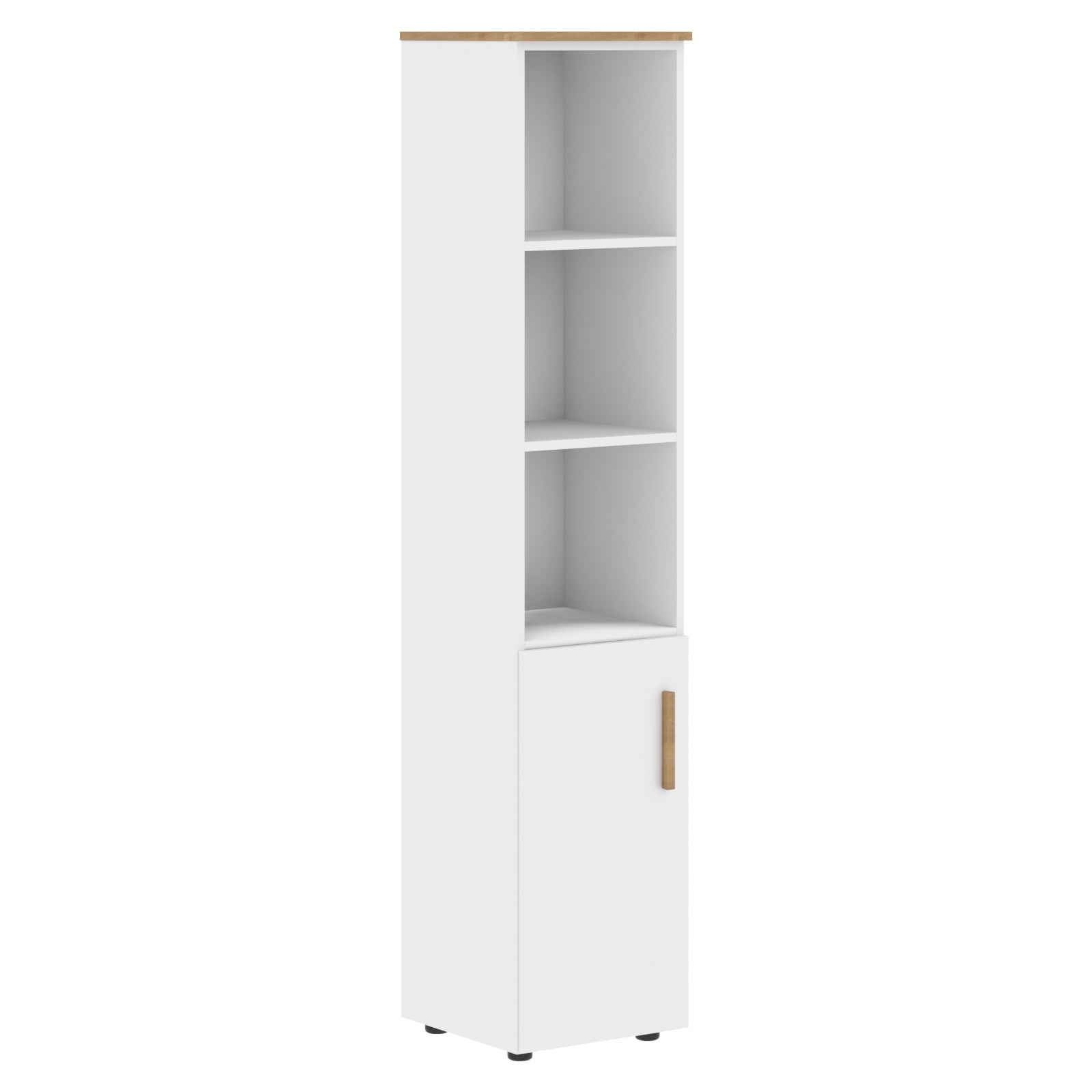 EXECUTIVE FULL HEIGHT CABINET, MADE IN E1 LAMINATE CHIPBOARD, WITH OPEN SHELVES AND WOODEN SWING DOOR by Treejar | Souqify
