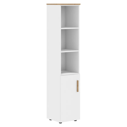 EXECUTIVE FULL HEIGHT CABINET, MADE IN E1 LAMINATE CHIPBOARD, WITH OPEN SHELVES AND WOODEN SWING DOOR by Treejar | Souqify