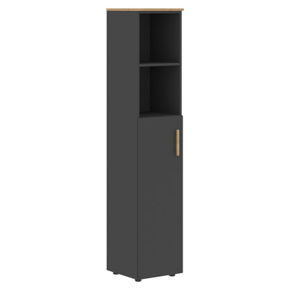 EXECUTIVE FULL HEIGHT CABINET, MADE IN E1 LAMINATE CHIPBOARD, WITH OPEN SHELVES AND WOODEN SWING DOOR by Treejar | Souqify
