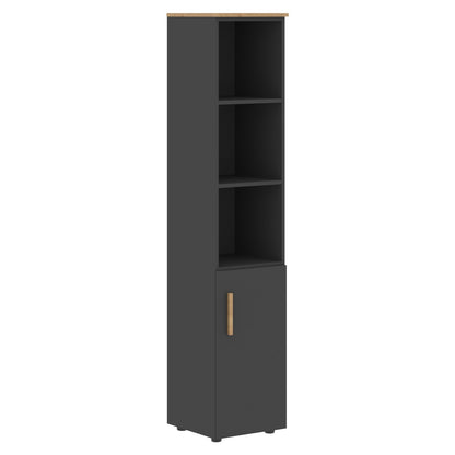 EXECUTIVE FULL HEIGHT CABINET, MADE IN E1 LAMINATE CHIPBOARD, WITH OPEN SHELVES AND WOODEN SWING DOOR by Treejar | Souqify