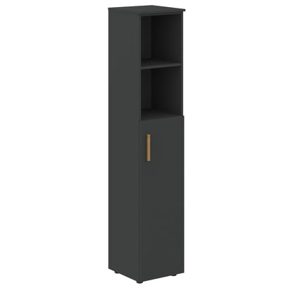 EXECUTIVE FULL HEIGHT CABINET, MADE IN E1 LAMINATE CHIPBOARD, WITH OPEN SHELVES AND WOODEN SWING DOOR by Treejar | Souqify