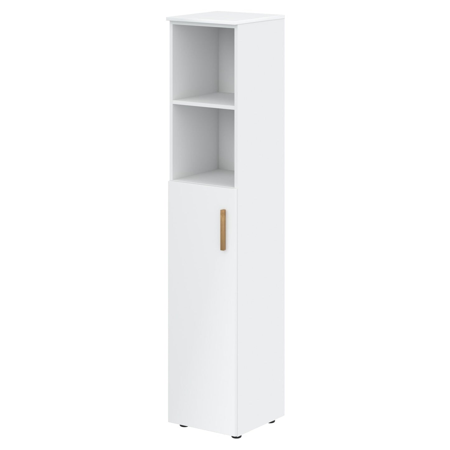 EXECUTIVE FULL HEIGHT CABINET, MADE IN E1 LAMINATE CHIPBOARD, WITH OPEN SHELVES AND WOODEN SWING DOOR by Treejar | Souqify