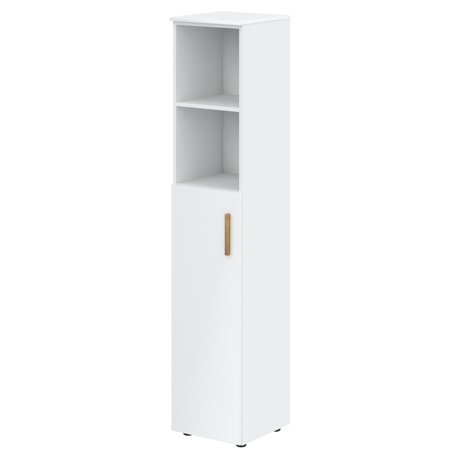 EXECUTIVE FULL HEIGHT CABINET, MADE IN E1 LAMINATE CHIPBOARD, WITH OPEN SHELVES AND WOODEN SWING DOOR by Treejar | Souqify