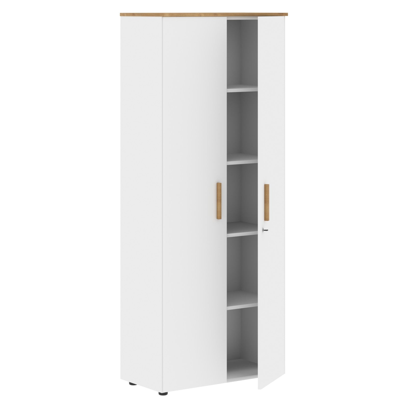EXECUTIVE FULL HEIGHT CABINET, MADE IN E1 LAMINATE CHIPBOARD, WITH WOODEN SWING DOORS by Treejar | Souqify