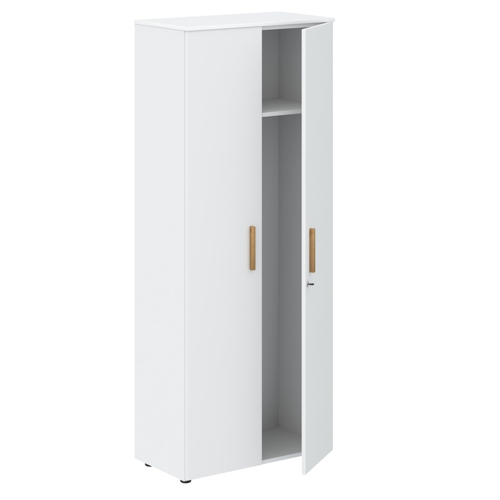 EXECUTIVE FULL HEIGHT WARDROBE, MADE IN E1 LAMINATE CHIPBOARD, WITH WOODEN SWING DOORS by Treejar | Souqify
