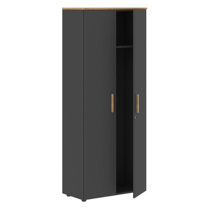 EXECUTIVE FULL HEIGHT WARDROBE, MADE IN E1 LAMINATE CHIPBOARD, WITH WOODEN SWING DOORS by Treejar | Souqify