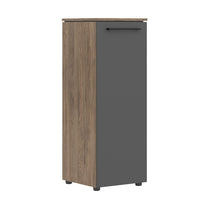 EXECUTIVE LOW HEIGHT CABINET, MADE IN E1 LAMINATE CHIPBOARD, WITH WOODEN SWING DOOR 429x423x821 Anthracite/Karia Palmyra by Treejar | Souqify