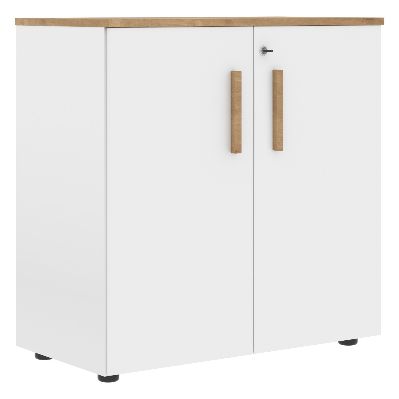 EXECUTIVE LOW HEIGHT CABINET, MADE IN E1 LAMINATE CHIPBOARD, WITH WOODEN SWING DOORS by Treejar | Souqify