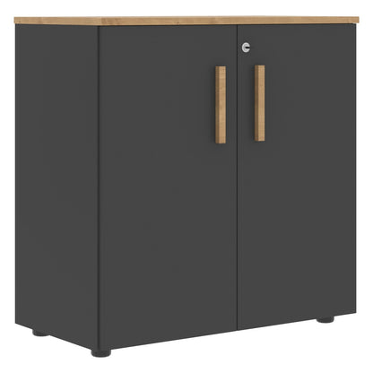EXECUTIVE LOW HEIGHT CABINET, MADE IN E1 LAMINATE CHIPBOARD, WITH WOODEN SWING DOORS by Treejar | Souqify