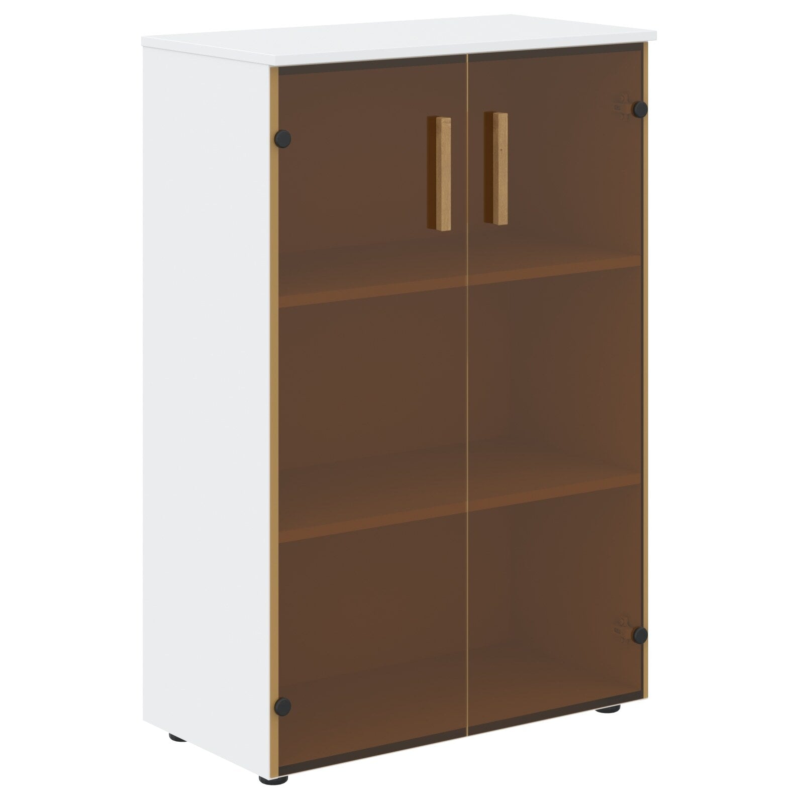 EXECUTIVE MEDIUM HEIGHT CABINET, MADE IN E1 LAMINATE CHIPBOARD, WITH WOODEN SWING DOOR by Treejar | Souqify