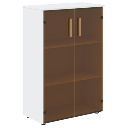 EXECUTIVE MEDIUM HEIGHT CABINET, MADE IN E1 LAMINATE CHIPBOARD, WITH WOODEN SWING DOOR by Treejar | Souqify