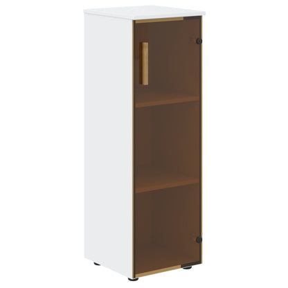 EXECUTIVE MEDIUM HEIGHT CABINET, MADE IN E1 LAMINATE CHIPBOARD, WITH WOODEN SWING DOOR by Treejar | Souqify