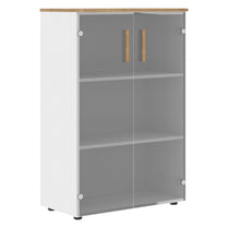 EXECUTIVE MEDIUM HEIGHT CABINET, MADE IN E1 LAMINATE CHIPBOARD, WITH WOODEN SWING DOOR by Treejar | Souqify