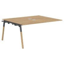 EXECUTIVE MODERN DESIGN CLUSTER OF 02 WORKSTATION EXTENSION, MADE IN E1 LAMINATE CHIPBOPARD, WITH ONE SIDE SLANTED SHAPE METAL/WOODEN LEGS by Treejar | Souqify