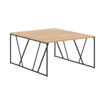 EXECUTIVE MODERN DESIGN CLUSTER OF 02 WORKSTATION WITH METAL LEGS, MADE IN E1 LAMINATE CHIPBOARD by Treejar | Souqify